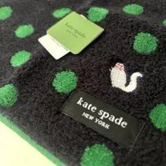 ケイトスペード　ハンカチタオル　タオルハンカチ　ネコ刺繍　ドット　未使用のサムネイル