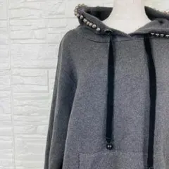 スコットクラブ パーカー M スタッズ ベロア紐 グレー【1974‐39】