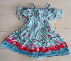 mezzo piano 130 女の子用ストライプ柄ワンピース水着