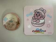 おぱんちゅうさぎ　パラダイスカフェ　コラボカフェ限定　缶バッジ　コースター付き