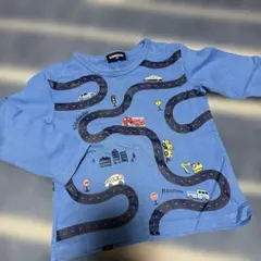 klädkåp 車と道路デザイン 長袖カットソー 100