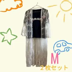 レースカーディガンとTシャツセットのサムネイル