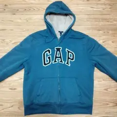 【GAP】グッドフェード 裏ボア 厚手 ジップアップ パーカー XL