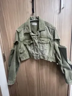 オリーブグリーン デニムジャケット