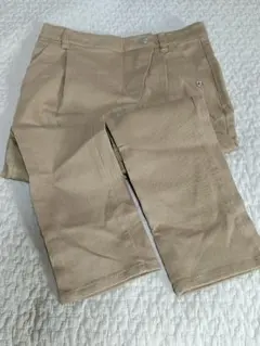 【予洗のみ・120】ストレッチツイルスキニーパンツ・ベージュ