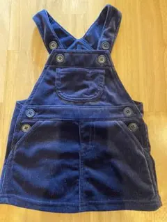 無印良品 ジャンパースカート ワンピース コーデュロイ 80cm ネイビー