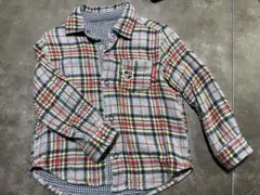 ミキハウス チェックシャツ　リバーシブル　90サイズ