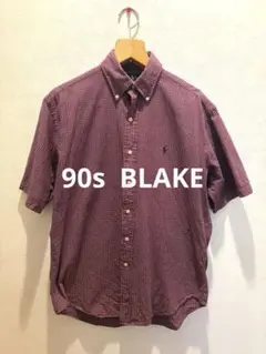 【希少】90s ポロラルフローレン BLAKE ボタンダウンシャツ チェック柄