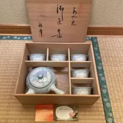 花柄急須と湯呑みセット