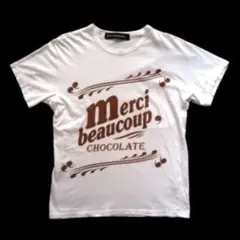メルシーボークー チョコレート 半袖 Tシャツ