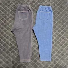 ユニクロ　レギンス　リラックスフィット　10分丈　90cm　2枚まとめ売り