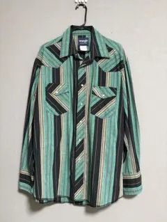 Wrangler ウエスタンシャツ 16×34 ストライプ