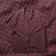 00s y2k Burberry 半袖シャツ ボックス丈 ピンク チェック柄
