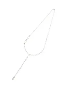 3WAY　フェイクパールチェーンネックレス　ゴールド