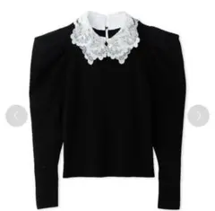 SNIDEL レースカラーニットプルオーバー