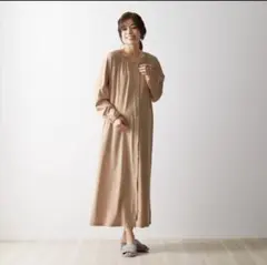 ベルメゾン　マタニティパジャマ　2WAY長袖ワンピース　マタニティM～L