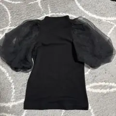 SNIDEL ☆ブラック パフスリーブ Tシャツ