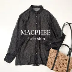 美品　マカフィー　とろみタイニースタープリントウエストシェイプシャツ　ブラウスのサムネイル