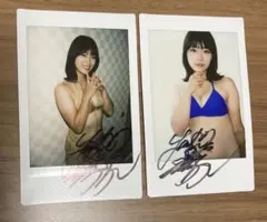 山内鈴蘭　サイン入りチェキ2枚