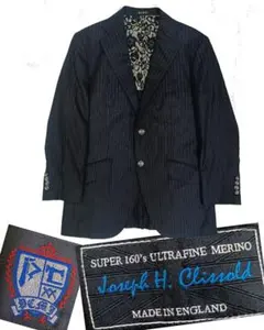 【Joseph H. Clissold】ストライプ薄手JKイギリス製L寸j44b