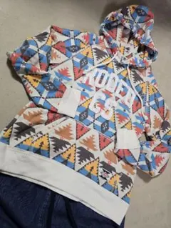 RODEOCROWNS 幾何学模様 フードパーカー