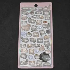 韓国限定　ボンボンドロップシール　マヌルネコ