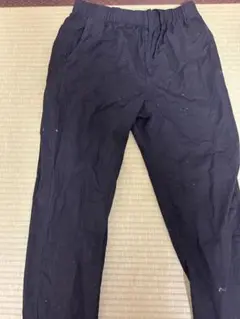 黒 ワークパンツ ゴムウエスト 2ポケット