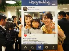 結婚式ウェルカムボード SNSパネル フォトフレーム披露宴インスタフレーム