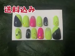 限定価格　伊波ライ　にじさんじ　ネイルチップ　モチーフネイル　黄緑
