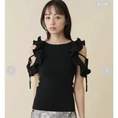 Mystrada フリル　半袖ニット　38 マイストラーダ