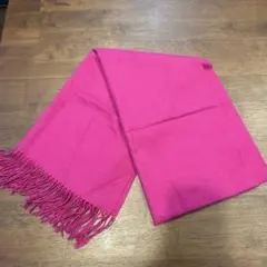 ピンク フリンジ付き マフラー