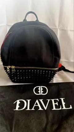 DIAVEL スタッズ付きブラックリュック