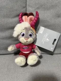 上海ディズニー　ズートピア　ぬいぐるみストラップ　ジュディ　ガゼル姿