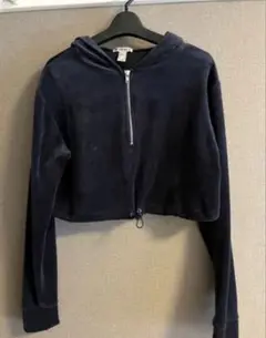 FOREVER 21 ネイビー クロップドパーカー Mのサムネイル