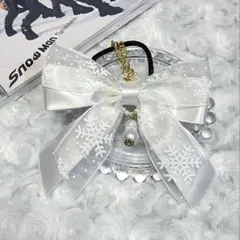 ペンライトキンブレうちわリボン　雪の結晶スノーマン SnowMan 白ホワイト