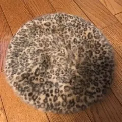 レオパードファー ベレー帽