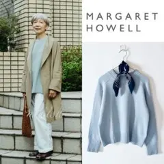 極美品 2024 マーガレットハウエル ウールカシミヤハイネックニット4.3万