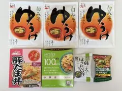 永谷園 ゆうげ 白みそ・豚たま丼・中華丼 ねばねばスープ 食品詰め合わせのサムネイル