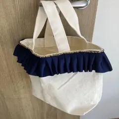 ハンドメイド　ビーズ刺繍　ミニトート