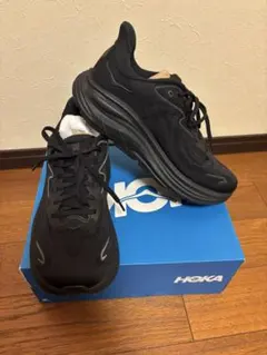 【新品】HOKA ONE ONE クリフトン10 ブラック 25.5cm