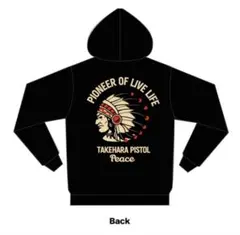 【新品】　竹原ピストル　ロゴパーカー［PEACE］/ブラック