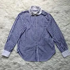 希少✨美品✨ジュンヤワタナベコムデギャルソン 丸襟 ストライプ 長袖シャツ SSのサムネイル