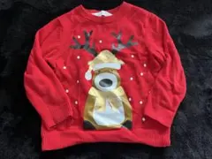 1.H&M キッズクリスマス トナカイ ニット 98〜104センチ