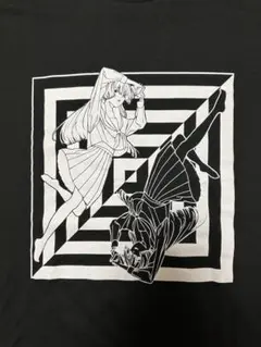 最終セール　美品　達観ちゃん　アリガタミ　XLサイズ 白黒Tシャツ