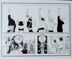 ワンピース モノクロポスター A4サイズ フレーム付き