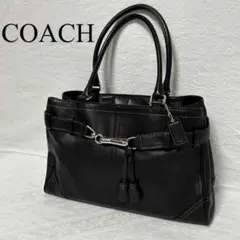 コーチ トートバッグ/ハンドバッグ ハンプトンズ オールレザー ブラック A4