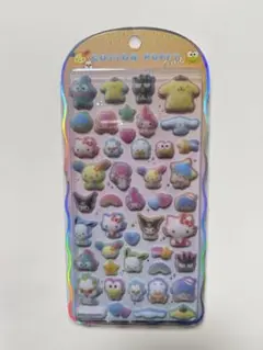 【正規品】コットンパフィシール　サンリオキャラクターズ
