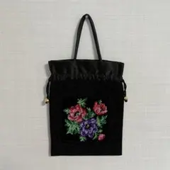 PAN CREATION シェニール織り 花柄 トートバック