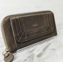 Chloe クロエ ラウンドファスナー 長財布 レザー ブラウンのサムネイル
