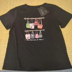 TRUBE ストーン装飾 Tシャツ ブラック
